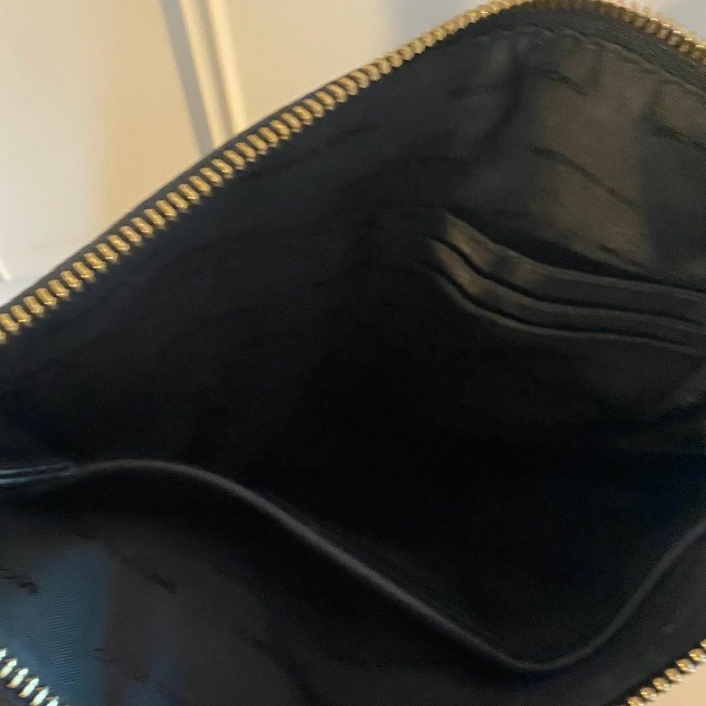 MICHAEL KORS Pebbled Leather RILEY Crossbody Bag Purse Black - Picture 4 of 5